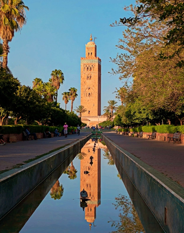 La Koutoubia et son reflet à Marrakech